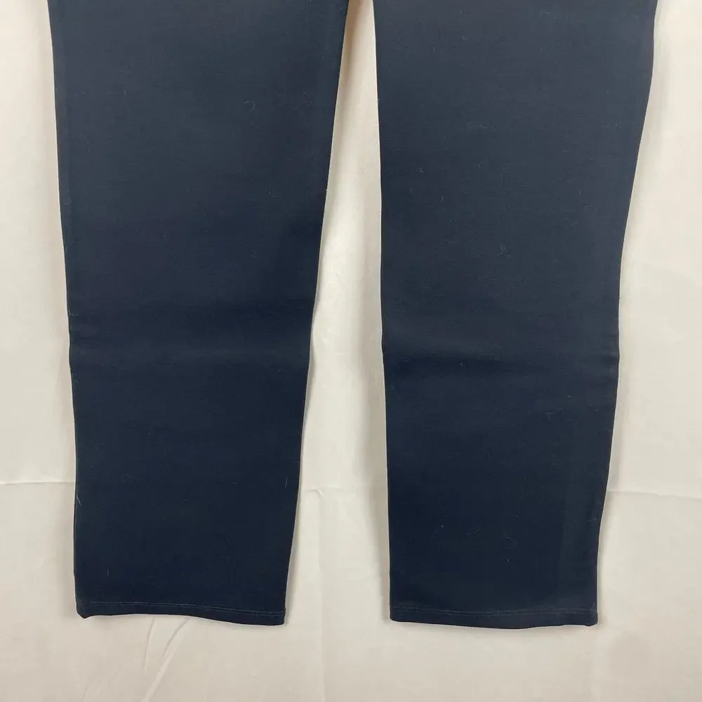 Quince Women's Ultra-Stretch Ponte Straight Leg Pant 30" Inseam Navy Blue Size S - Picture 7 of 9